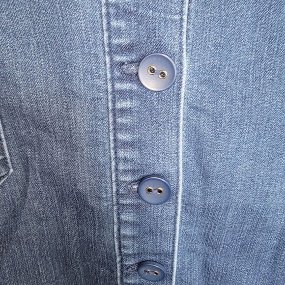 Prana button front denim jean skirt size 0 - Picture 4 of 7